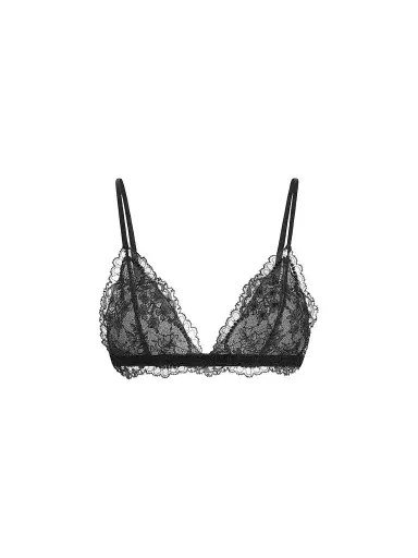 Dolce & Gabbana Women's Floral Lace Soft Cup Bra - Black - Size Large | Thumbnail 1