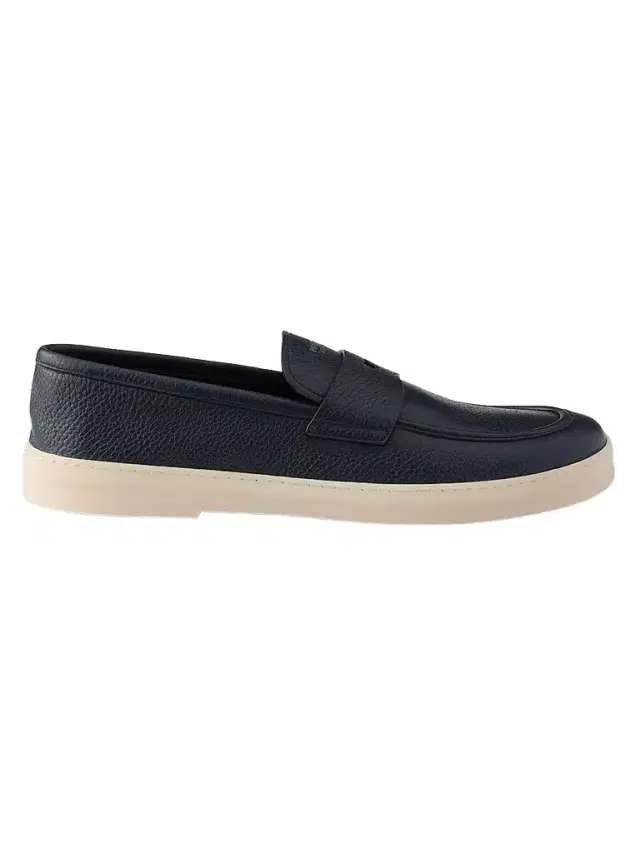 Men's Leather Loafers - Blue