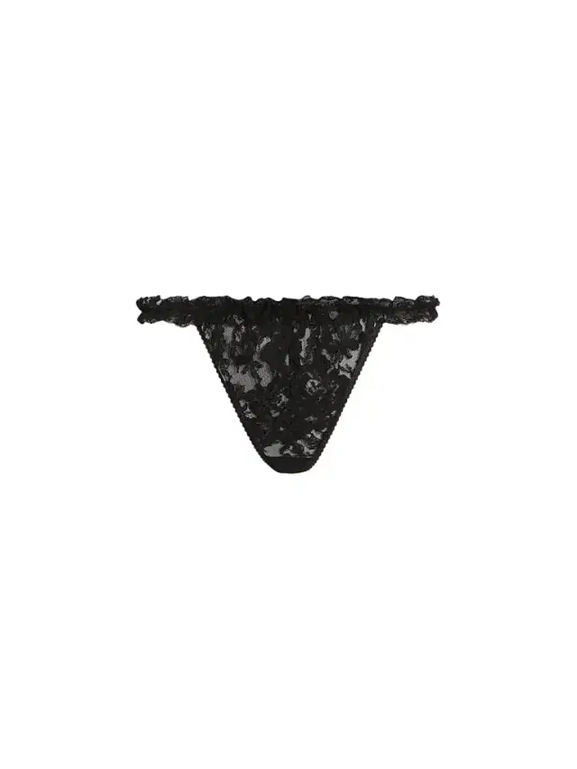 Dolce & Gabbana Women's Ruffled Lace Brief - Black
