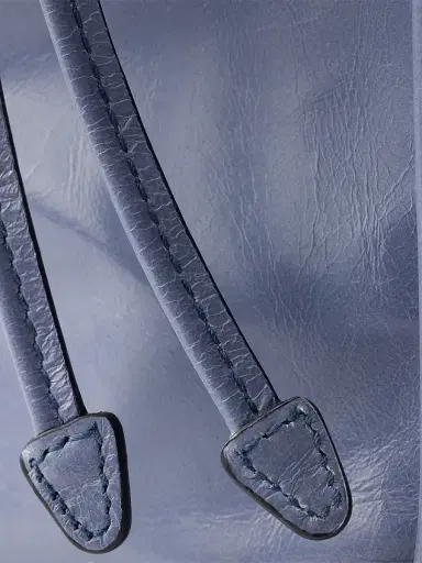 Prada Women's Bonnie Large Leather Top Handle Bag - Blue Gold | Thumbnail 6 Prada Women's Bonnie Large Leather Top Handle Bag - Blue Gold | Thumbnail 6