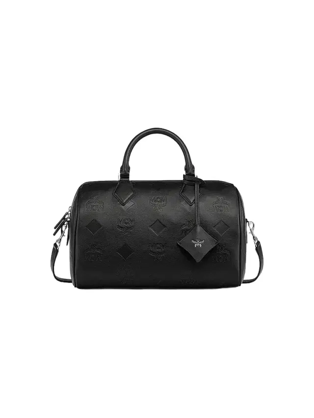 MCM Women's  Ella Leather Boston Bag - Black