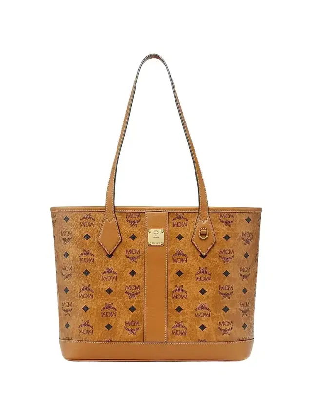 MCM Women's  Liz Visetos Canvas Shopper Tote Bag - Cognac