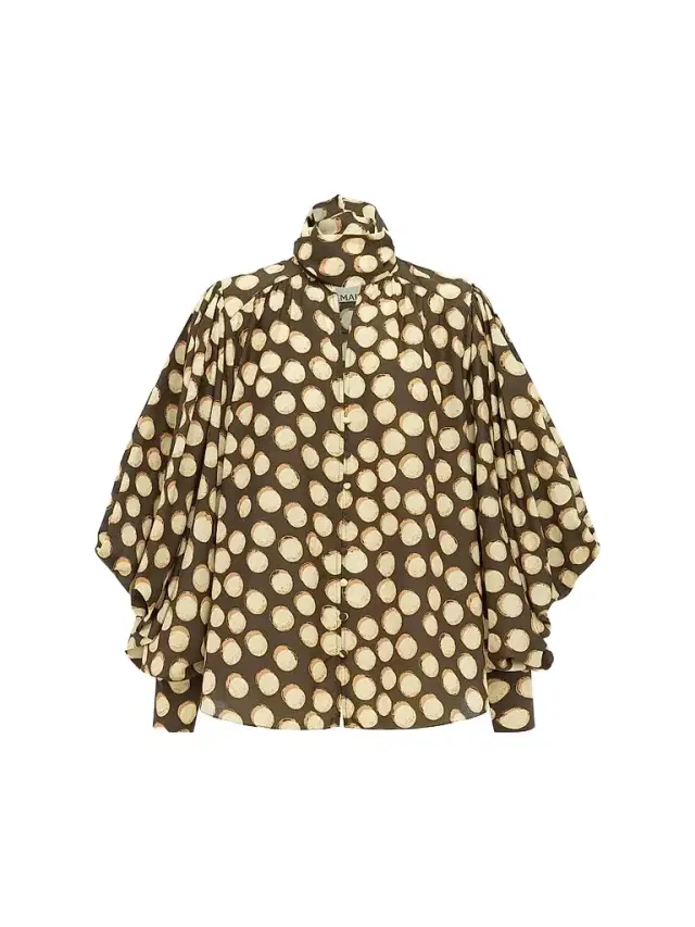 Women's Paula Polka-Dot Blouse - Chocolate