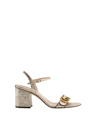 Gucci Marmont Metallic High-Heel Sandals | Thumbnail 1 Gucci Marmont Metallic High-Heel Sandals | Thumbnail 1