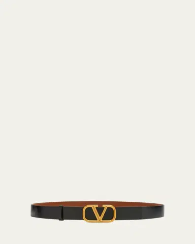 Valentino Garavani VLogo Reversible Leather Belt, 30mm | Thumbnail 2 Valentino Garavani VLogo Reversible Leather Belt, 30mm | Thumbnail 2