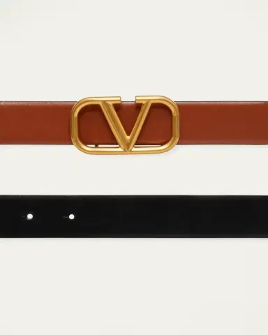 Valentino Garavani VLogo Reversible Leather Belt, 30mm | Thumbnail 4 Valentino Garavani VLogo Reversible Leather Belt, 30mm | Thumbnail 4