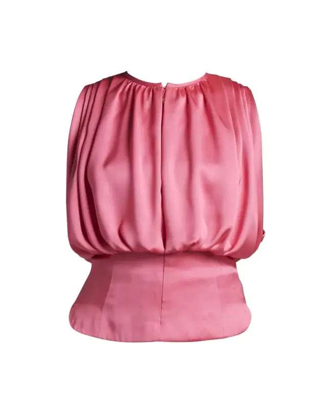 Giorgio Armani Pleated Silk Balloon Tank