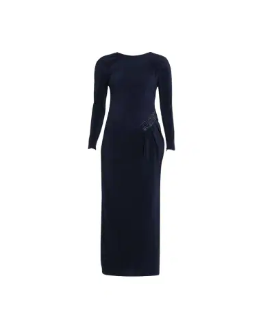 Giorgio Armani Jersey Dress w/ Beaded Hip Detail | Thumbnail 1 Giorgio Armani Jersey Dress w/ Beaded Hip Detail | Thumbnail 1