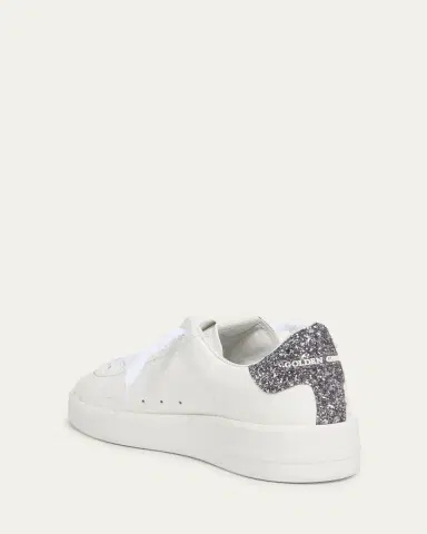 Golden Goose Purestar Leather Glitter Low-Top Sneakers | Thumbnail 4
