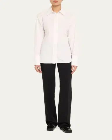 Jacquemus Leather Square-Toe Penny Loafers | Thumbnail 3