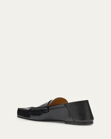 Jacquemus Leather Square-Toe Penny Loafers | Thumbnail 4