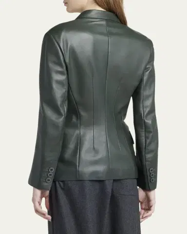 Giorgio Armani Tailored Leather Blazer Jacket | Thumbnail 3 Giorgio Armani Tailored Leather Blazer Jacket | Thumbnail 3