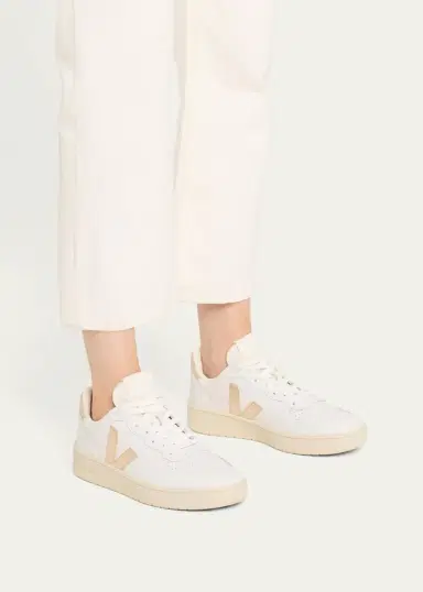 Veja V-10 Bicolor Leather Low-Top Sneakers | Thumbnail 2