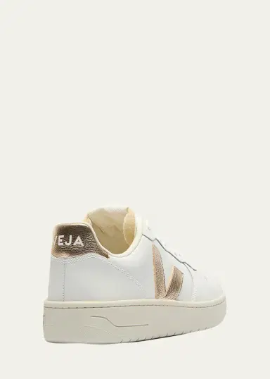 Veja V-10 Bicolor Leather Low-Top Sneakers | Thumbnail 4