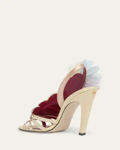Valentino Garavani Dans Le Foyer Embellished Slingback Sandals | Thumbnail 6 Valentino Garavani Dans Le Foyer Embellished Slingback Sandals | Thumbnail 6