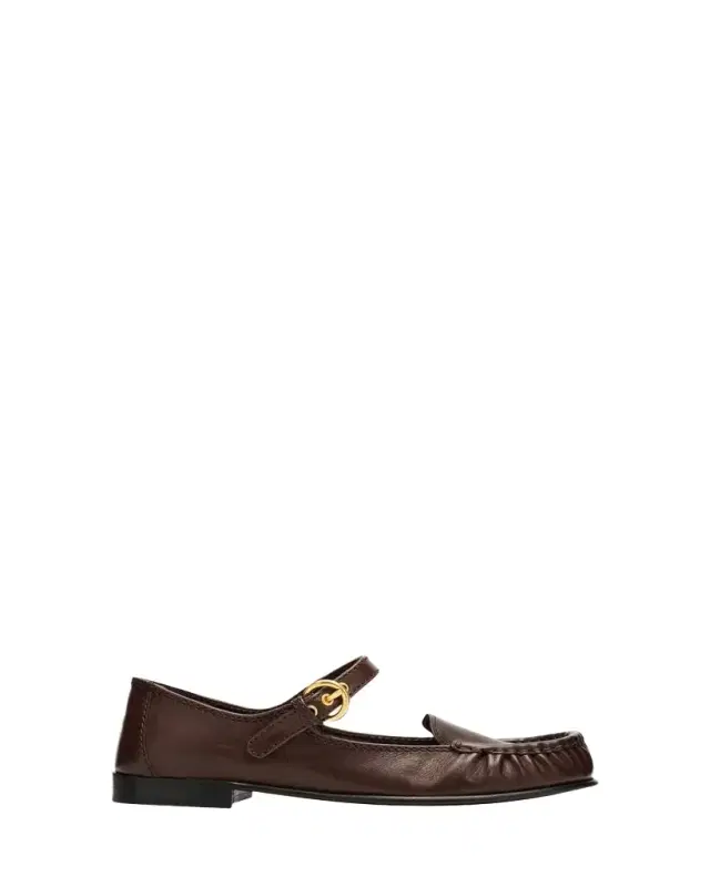 Miu Miu Leather Mary Jane Loafers