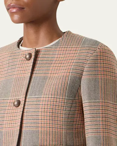 Akris punto Glen Plaid Wool Jacket | Thumbnail 5 Akris punto Glen Plaid Wool Jacket | Thumbnail 5