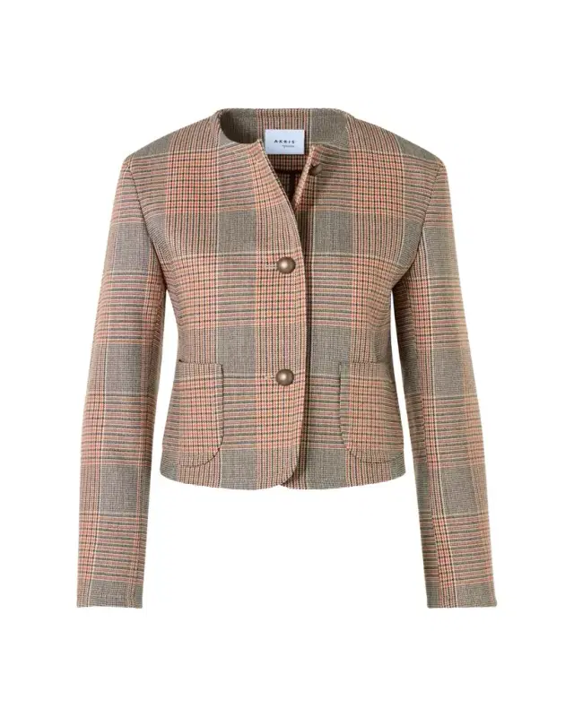 Glen Plaid Wool Jacket