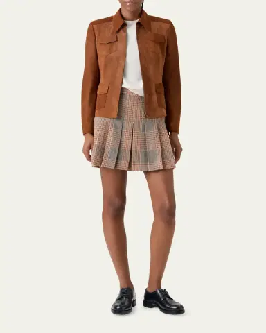 Akris punto Suede Slim Zip Jacket | Thumbnail 2 Akris punto Suede Slim Zip Jacket | Thumbnail 2