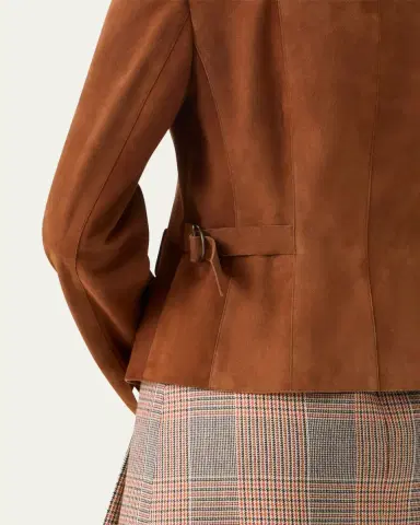 Akris punto Suede Slim Zip Jacket | Thumbnail 5 Akris punto Suede Slim Zip Jacket | Thumbnail 5