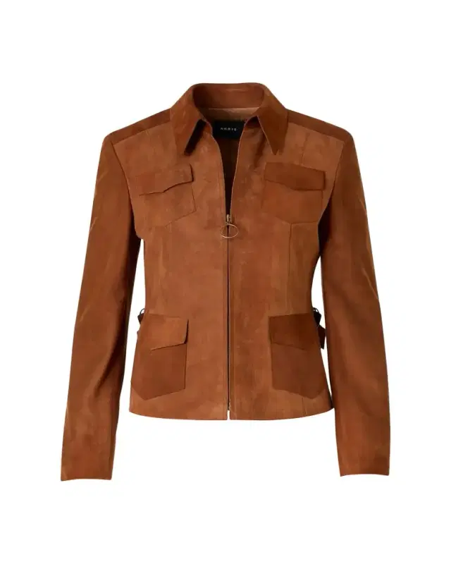 Suede Slim Zip Jacket