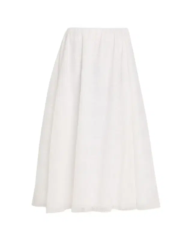 Brunello Cucinelli Long Eyelet Cotton Skirt