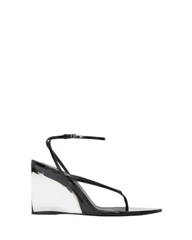 Alaïa 90mm Patent Leather Wedge Sandals | Thumbnail 1 Alaïa 90mm Patent Leather Wedge Sandals | Thumbnail 1