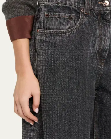 Brunello Cucinelli Wide-Leg Denim Trousers | Thumbnail 5 Brunello Cucinelli Wide-Leg Denim Trousers | Thumbnail 5