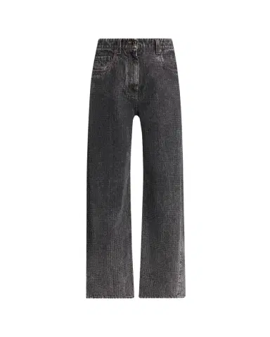 Brunello Cucinelli Wide-Leg Denim Trousers | Thumbnail 1 Brunello Cucinelli Wide-Leg Denim Trousers | Thumbnail 1