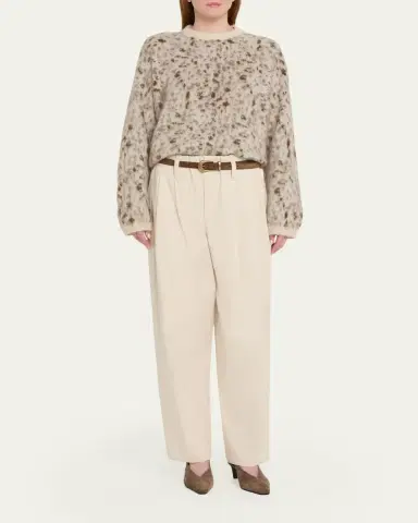 Brunello Cucinelli Blurred Jacquard Cashmere Knit Sweater | Thumbnail 2