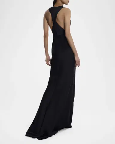 BCBGMAXAZRIA Twisted Cowl-Neck Halter Gown | Thumbnail 3 BCBGMAXAZRIA Twisted Cowl-Neck Halter Gown | Thumbnail 3