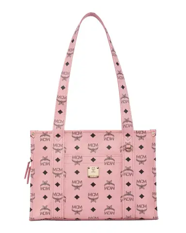 MCM Aren Visetos Canvas & Leather Small Tote Bag | Thumbnail 1 MCM Aren Visetos Canvas & Leather Small Tote Bag | Thumbnail 1