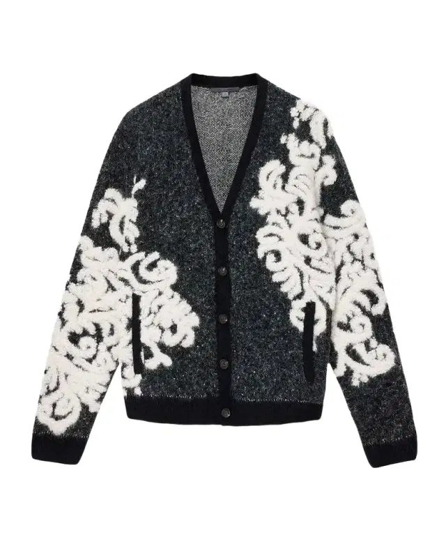 John Varvatos Men 's La Morra Filigree Cardigan