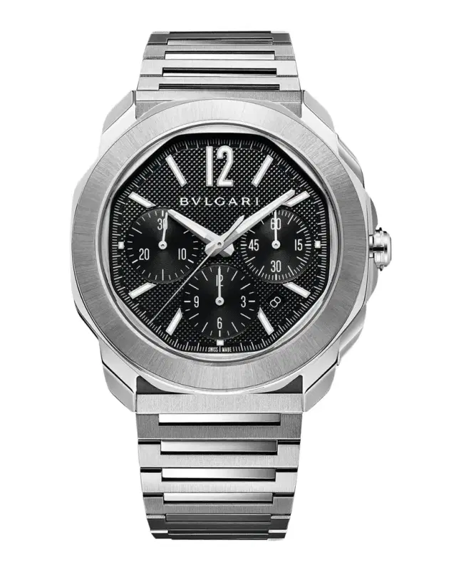 42mm Octo Roma Automatic Watch with Black Dial