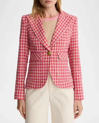 Smythe Gingham Tailored Patch Pocket Blazer | Thumbnail 3 Smythe Gingham Tailored Patch Pocket Blazer | Thumbnail 3