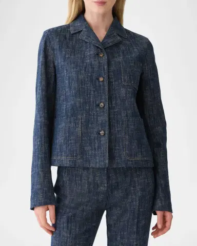 Lafayette 148 New York Three-Pocket Cotton Denim Jacket | Thumbnail 4 Lafayette 148 New York Three-Pocket Cotton Denim Jacket | Thumbnail 4