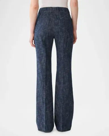 Lafayette 148 New York Readed Flare-Leg Denim Pants | Thumbnail 2