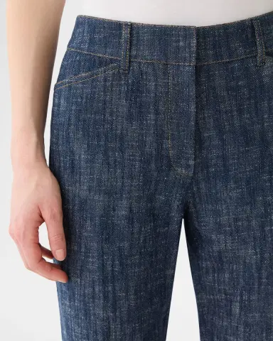 Lafayette 148 New York Readed Flare-Leg Denim Pants | Thumbnail 4