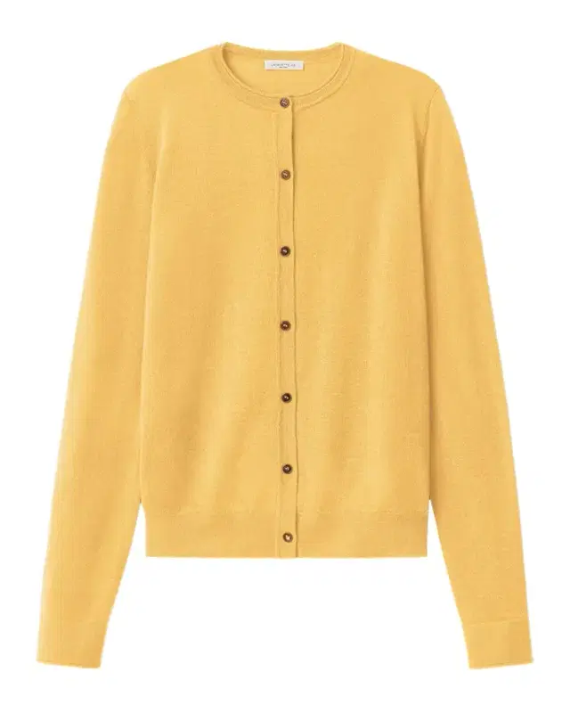 Lafayette 148 New York Button-Down Crewneck Cashmere Cardigan