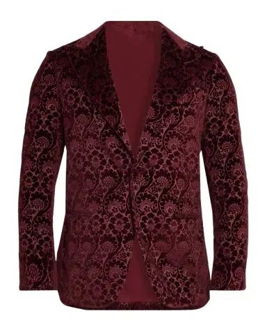 Sartorio Men 's Paisley Velvet Single-Button Dinner Jacket | Thumbnail 1 Sartorio Men 's Paisley Velvet Single-Button Dinner Jacket | Thumbnail 1