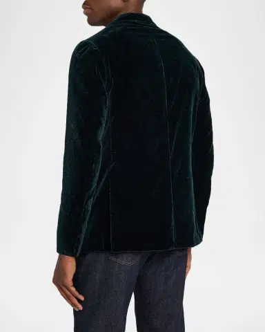 Sartorio Men 's Paisley Velvet Single-Button Dinner Jacket | Thumbnail 3 Sartorio Men 's Paisley Velvet Single-Button Dinner Jacket | Thumbnail 3
