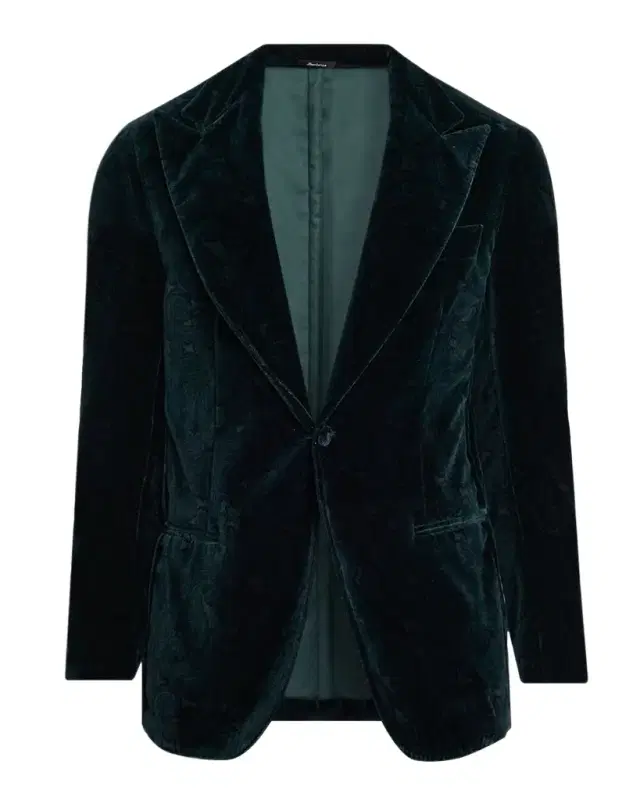 Men 's Paisley Velvet Single-Button Dinner Jacket