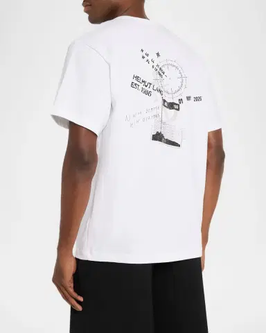 Helmut Lang Men's Stamp Logo Cotton T-Shirt | Thumbnail 3 Helmut Lang Men's Stamp Logo Cotton T-Shirt | Thumbnail 3