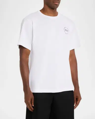 Helmut Lang Men's Stamp Logo Cotton T-Shirt | Thumbnail 4 Helmut Lang Men's Stamp Logo Cotton T-Shirt | Thumbnail 4