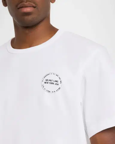 Helmut Lang Men's Stamp Logo Cotton T-Shirt | Thumbnail 5 Helmut Lang Men's Stamp Logo Cotton T-Shirt | Thumbnail 5