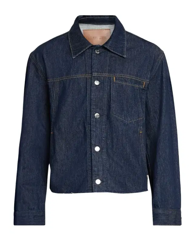 Helmut Lang Men 's Brooklyn Denim Cropped Trucker Jacket