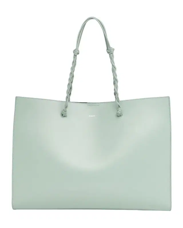 Jil Sander Tangle East-West Leather Shopper Tote Bag