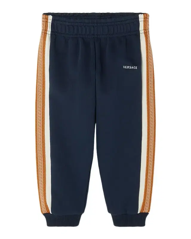 Boy 's Greca-Stripe Cotton Fleece Sweatpants, Size 12M-3