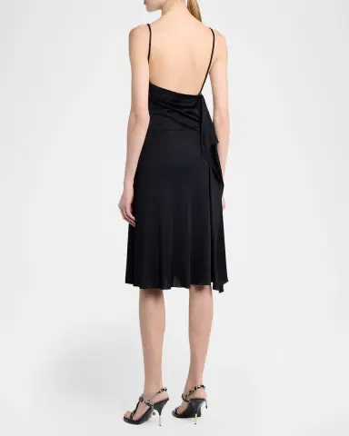 Versace Draped Satin-Viscose Dress | Thumbnail 2
