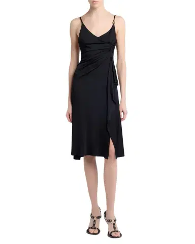 Versace Draped Satin-Viscose Dress | Thumbnail 1